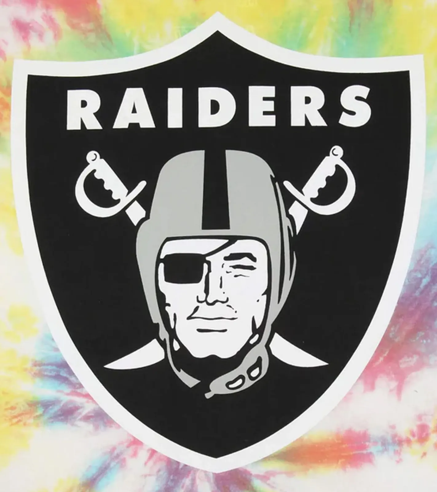 Große Größen|T-Shirts & Tank Tops*RE:COVERED X NFL Las Vegas Raiders Herren T-Shirt mit Logo-Print Baumwoll-Shirt Rundhals-Shirt RCNFL1379 Bunt