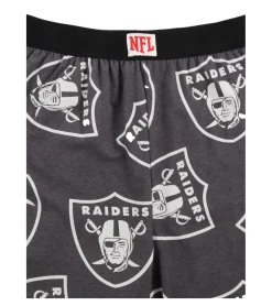 Nachtwäsche & Bademode*RE:COVERED X NFL Las Vegas Raiders Loungepants Herren Schlafanzug-Hose mit Team-Logo Baumwolle Pyjama-Hose RCNFL1406 Grau
