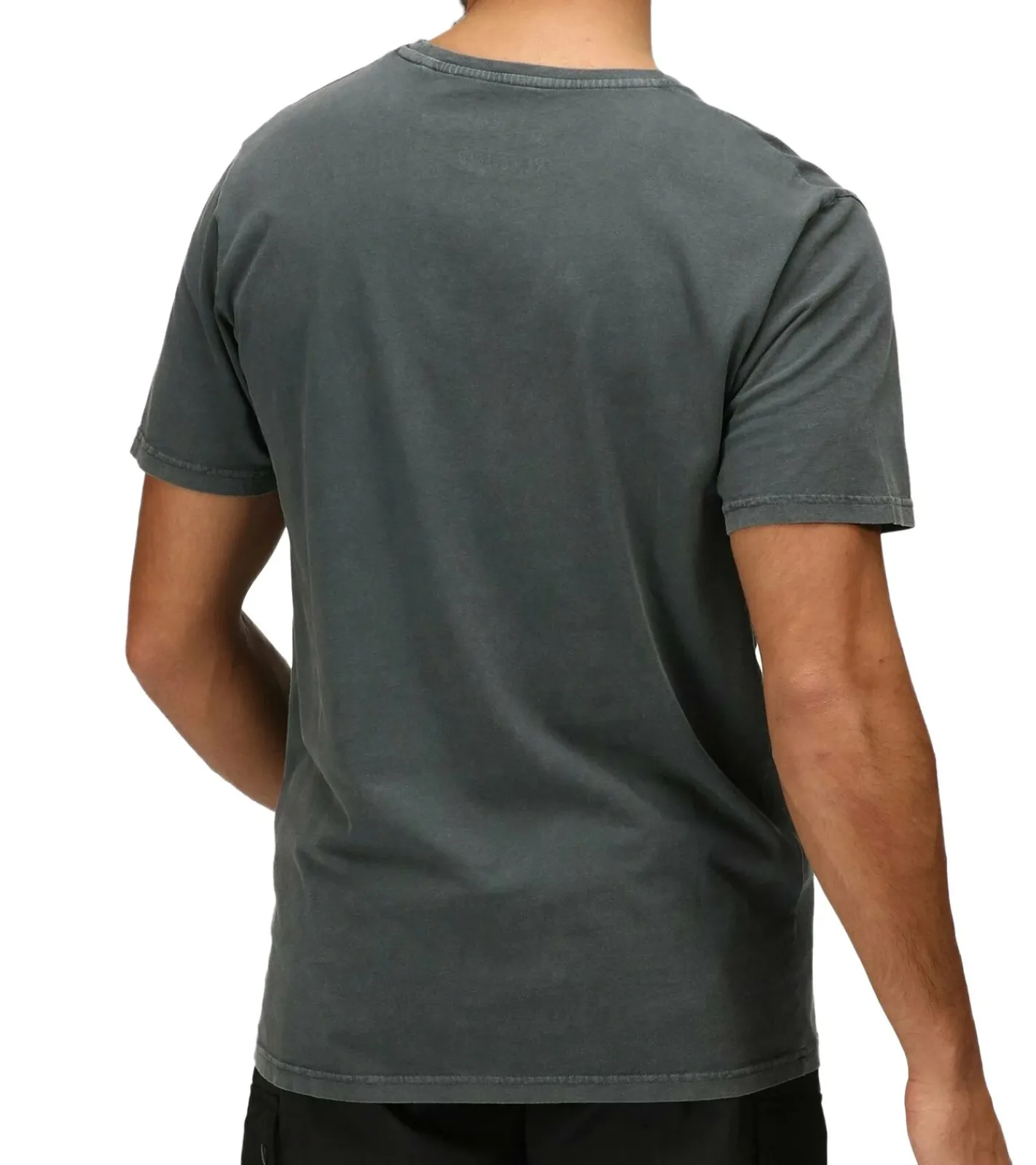 Große Größen|T-Shirts & Tank Tops*RE:COVERED X NFL New England Patriots Herren T-Shirt mit Logo-Print Baumwoll-Shirt Rundhals-Shirt RCNFL1317F Grau