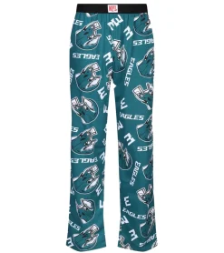 Nachtwäsche & Bademode*RE:COVERED X NFL Philadelphia Eagles Loungepants Herren Schlafanzug-Hose mit Team-Logo Baumwolle Pyjama-Hose RCNFL1461 Midnight-Grün