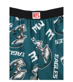 Nachtwäsche & Bademode*RE:COVERED X NFL Philadelphia Eagles Loungepants Herren Schlafanzug-Hose mit Team-Logo Baumwolle Pyjama-Hose RCNFL1461 Midnight-Grün