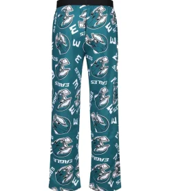 Nachtwäsche & Bademode*RE:COVERED X NFL Philadelphia Eagles Loungepants Herren Schlafanzug-Hose mit Team-Logo Baumwolle Pyjama-Hose RCNFL1461 Midnight-Grün
