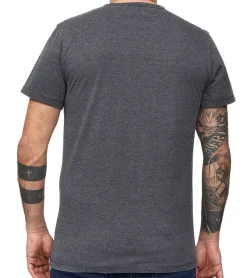 T-Shirts & Tank Tops*RE:COVERED X NFL Raiders Herren T-Shirt mit Logo-Schriftzug Baumwoll-Shirt Rundhals-Shirt MMNFL1189 Grau