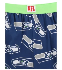 Nachtwäsche & Bademode*RE:COVERED X NFL Seattle Seahawks Loungepants Herren Schlafanzug-Hose mit Team-Logo Baumwolle Pyjama-Hose RCNFL1427 Navy