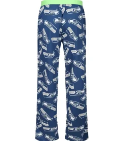 Nachtwäsche & Bademode*RE:COVERED X NFL Seattle Seahawks Loungepants Herren Schlafanzug-Hose mit Team-Logo Baumwolle Pyjama-Hose RCNFL1427 Navy