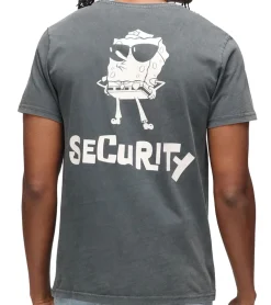 T-Shirts & Tank Tops*RE:COVERED X nickelodeon Herren T-Shirt SpongeBob Schwammkopf Design Baumwoll-Shirt Rundhals-Shirt MMVCM268 Grau