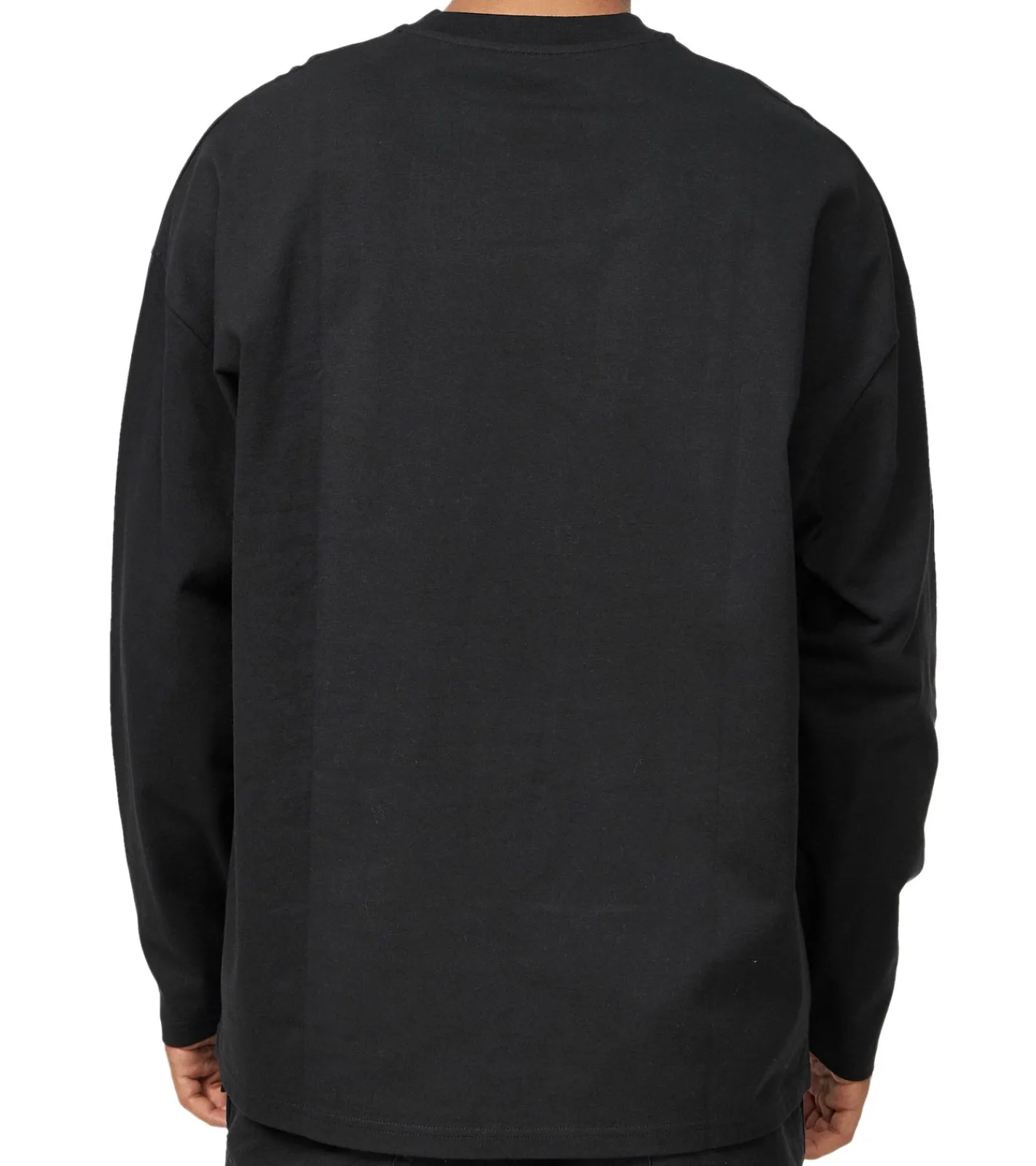 T-Shirts & Tank Tops|Pullover & Sweater*RE:COVERED X nickelodeon Herren Rundhals-Shirt mit Garfield-Druck Baumwoll-Longsleeve MMNICK323 Schwarz