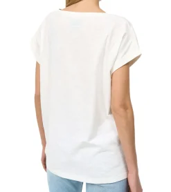 Tops & T-Shirts*RE:COVERED X STAR WARS Damen T-Shirt mit "The Last Command"-Print Baumwoll-Shirt Kurzarm-Shirt MMSTW2394 Ecru-Weiß