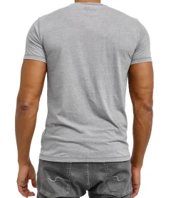 T-Shirts & Tank Tops*RE:COVERED X STAR WARS Herren T-Shirt mit großem Boba Fett Print Alltags-Shirt mit Baumwollanteil Rundhals-Shirt MMSTW2335 Grau