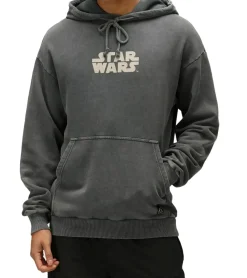 Pullover & Sweater*RE:COVERED X Star Wars Herren Kapuzen-Pullover mit Back-Print Baumwoll-Hoody Langarm-Shirt RCDIF2047 Grau