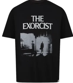 T-Shirts & Tank Tops*RE:COVERED X THE EXORCIST FILM Herren T-Shirt mit Foto-Print Baumwoll-Shirt Rundhals-Shirt RCWARN559 Schwarz