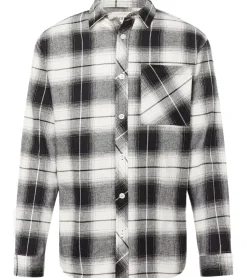 Hemden & Poloshirts*REDEFINED REBEL Herren Langarm-Hemd modisches Business-Shirt Baumwoll-Hemd im Karo-Muster 214115 Schwarz/Weiß