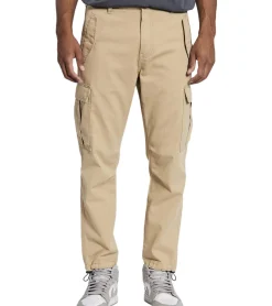 Jeans & Hosen*REDEFINED REBEL Jolan Herren Cargo-Hose im Utility-Look Anti Fit Baumwoll-Hose Ankle-Stil mit Tunnelzug am Beinende 226027 Beige