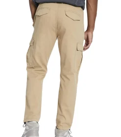 Jeans & Hosen*REDEFINED REBEL Jolan Herren Cargo-Hose im Utility-Look Anti Fit Baumwoll-Hose Ankle-Stil mit Tunnelzug am Beinende 226027 Beige