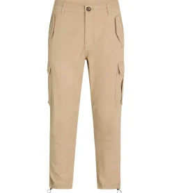 Jeans & Hosen*REDEFINED REBEL Jolan Herren Cargo-Hose im Utility-Look Anti Fit Baumwoll-Hose Ankle-Stil mit Tunnelzug am Beinende 226027 Beige