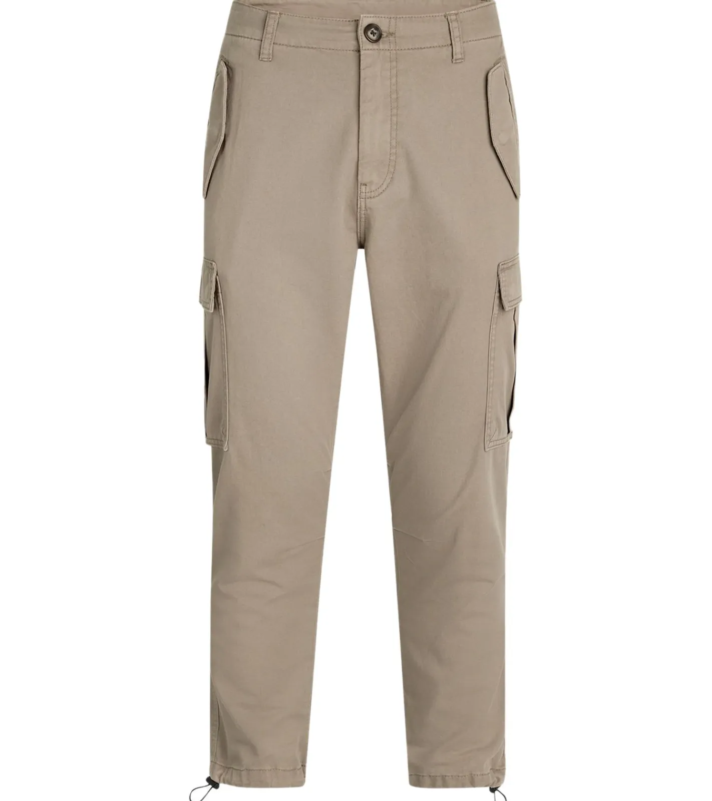 Jeans & Hosen*REDEFINED REBEL Jolan Herren Cargo-Hose im Utility-Look Anti Fit Baumwoll-Hose Ankle-Stil mit Tunnelzug am Beinende 226027 Braun