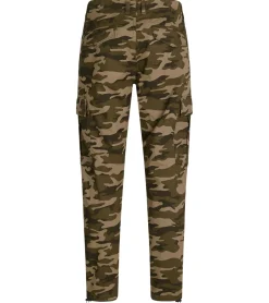 Jeans & Hosen*REDEFINED REBEL Jolan Herren Cargo-Hose im Utility-Look Anti Fit Baumwoll-Hose Ankle-Stil mit Tunnelzug am Beinende 226027 Camouflage, Braun, Beige, Grün