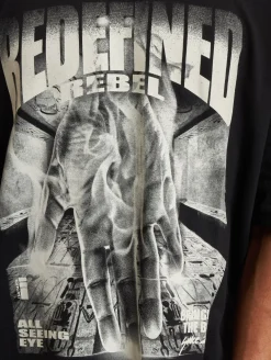 T-Shirts & Tank Tops*REDEFINED REBEL Kian Boxy Fit T-Shirts schwarz