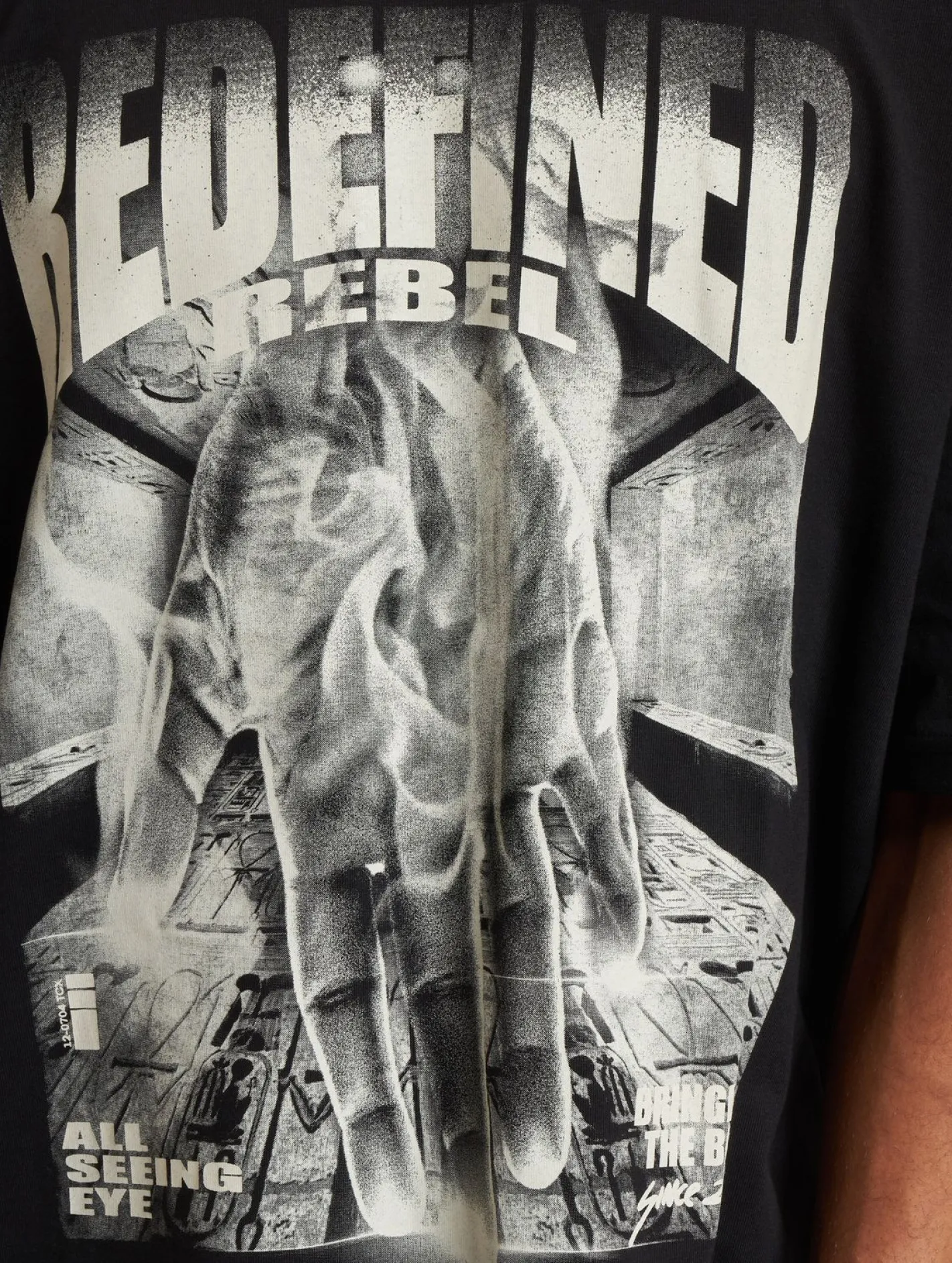 T-Shirts & Tank Tops*REDEFINED REBEL Kian Boxy Fit T-Shirts schwarz