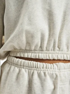 Sweater & Pullover*Reebok Cl Ae Ft Coverup Sweatshirt wolkenweiß meliert