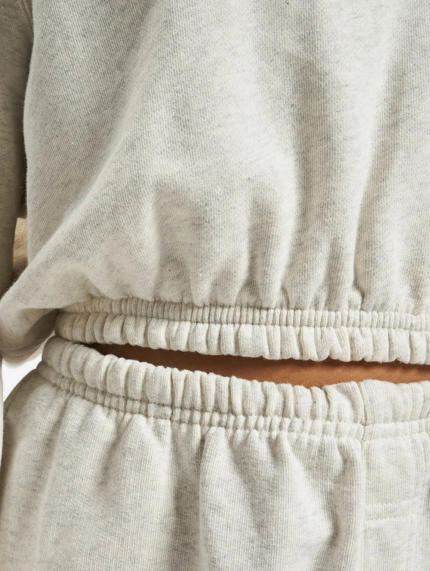 Sweater & Pullover*Reebok Cl Ae Ft Coverup Sweatshirt wolkenweiß meliert