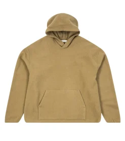 Pullover & Sweater*RIER Herren Fleece Hoodie mit Kapuze Pullover aus Schurwolle Sweater Beige