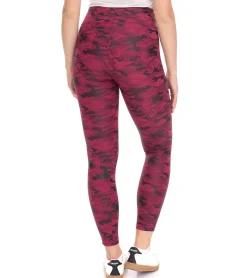 Sportunterbekleidung|Fitnessmode & Jogginghosen*ROCKUPY Damen Leggings modische Fitness-Hose im Camouflage-Look Workout-Hose 393230 Lila/Schwarz