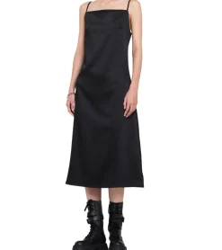 Kleider*ROCKUPY Damen Midi-Kleid Sommer-Kleid mit Rückenausschnitt und Kasten-Ausschnitt Urlaubs-Kleid RPW20-041002 Schwarz