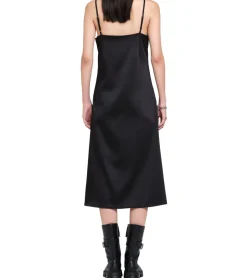 Kleider*ROCKUPY Damen Midi-Kleid Sommer-Kleid mit Rückenausschnitt und Kasten-Ausschnitt Urlaubs-Kleid RPW20-041002 Schwarz