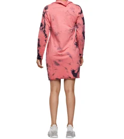 Kleider|Sweater & Pullover*ROCKUPY Damen Sweat-Kleid mit Totenkopf-Print Pullover-Kleid Langarm-Kleid 393822 Rosa/Schwarz