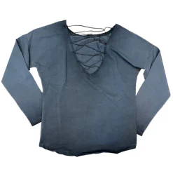 Sweater & Pullover*ROCKUPY Damen Sweatshirt Baumwoll-Pullover stylischer Alltags-Pulli mit V-Ausschnitt 317050 Grau