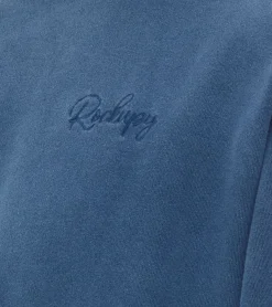 Pullover & Sweater*ROCKUPY Herren Sweatshirt Baumwoll-Pullover mit Logo-Stickerei Rundhals-Pulli UNI-40020 Dunkelblau, , Dunkelgrün oder Grün Lila