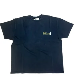 T-Shirts & Tank Tops*ROUGH. T-Shirt mit großem Rücken-Print Kurzarm-Shirt Baumwoll-Shirt Schwarz