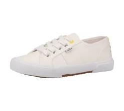 Sneaker & Turnschuhe*Sansibar Damen Sneaker stylische Low-Top Turnschuhe mit Schnürung 1073212 Weiß