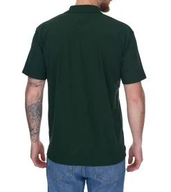 Hemden & Poloshirts*SANTINO Cws Herren schlichtes Polo-Shirt mit Baumwollanteil Kurzarm-Shirt Dunkelgrün