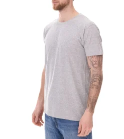 T-Shirts & Tank Tops|Tops & T-Shirts*SANTINO Jaro T-Shirt aus Bio-Baumwolle Kurzarm-Shirt Basic-Shirt meliert 160 gr/m2 Grau Damen