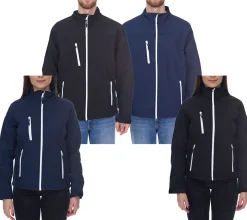 Mäntel & Jacken|Jacken & Mäntel*SANTINO Softshell-Jacke wasserabweisende Outdoor-Jacke für Damen oder Herren Alltags-Jacke in Blau oder Schwarz