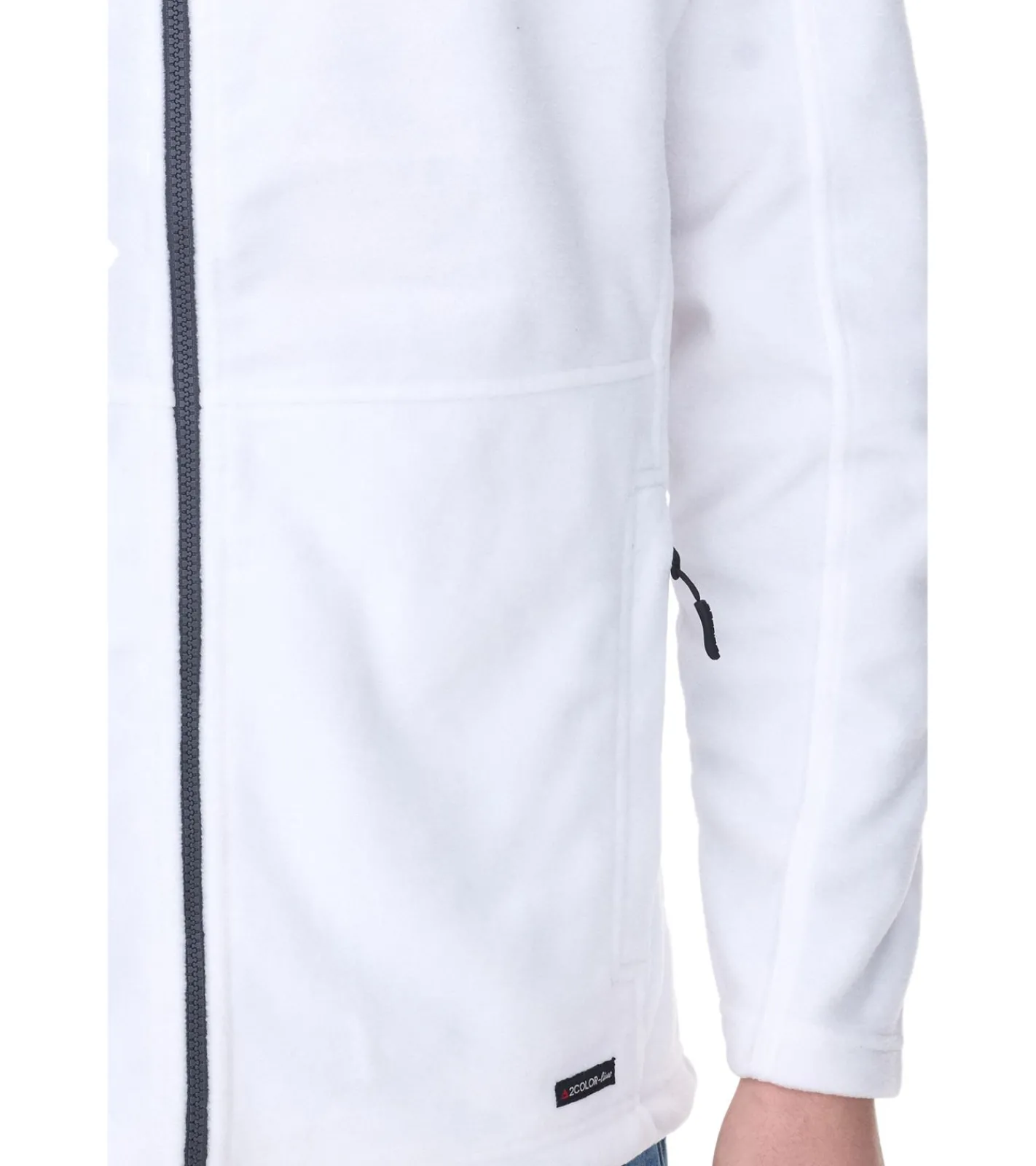 Jacken & Mäntel*SANTINO Toronto Herren Fleece-Jacke mit Reißverschlusstaschen Übergangs-Jacke Weiß/Grau