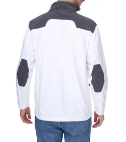 Jacken & Mäntel*SANTINO Toronto Herren Fleece-Jacke mit Reißverschlusstaschen Übergangs-Jacke Weiß/Grau