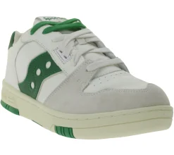 Turnschuhe & Sneaker*Saucony Sonic Low Herren Sneaker aus Echtleder Turn-Schuhe Alltags-Halbschuhe S70788-1 Weiß/Grün