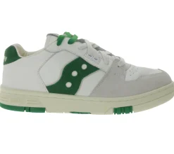 Turnschuhe & Sneaker*Saucony Sonic Low Herren Sneaker aus Echtleder Turn-Schuhe Alltags-Halbschuhe S70788-1 Weiß/Grün