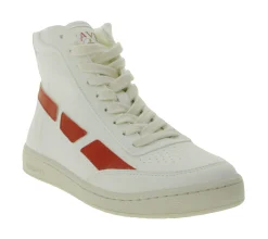 Sneaker & Turnschuhe*SAYE Modelo 89 Damen High-Top Schuhe vegane Freizeit-Sneaker Alltags-Schuhe M89H-01 Weiß/Rot