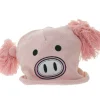 Caps & Mützen*BioworldMerch Schweinchen Mütze Teenager Beanie mit Bommeln und niedlichem Gesicht vorne BE170080PLW Rosa
