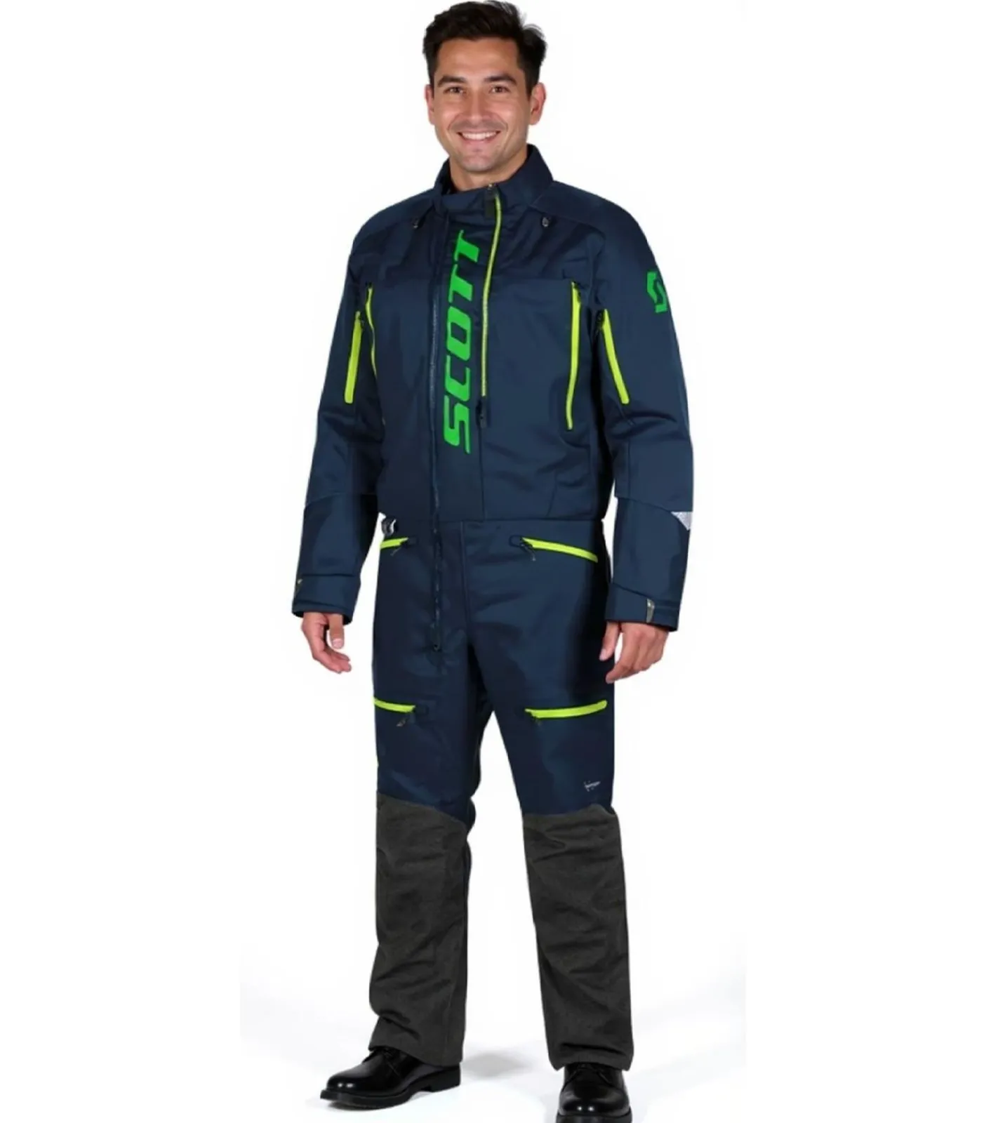 Sportoberbekleidung|Radsport*SCOTT DS Shell Dryo Monosuit Herren Moto-Cross Anzug Bike-Anzug mit DRYOsphere Membran 273259 6762 Blau/Grün