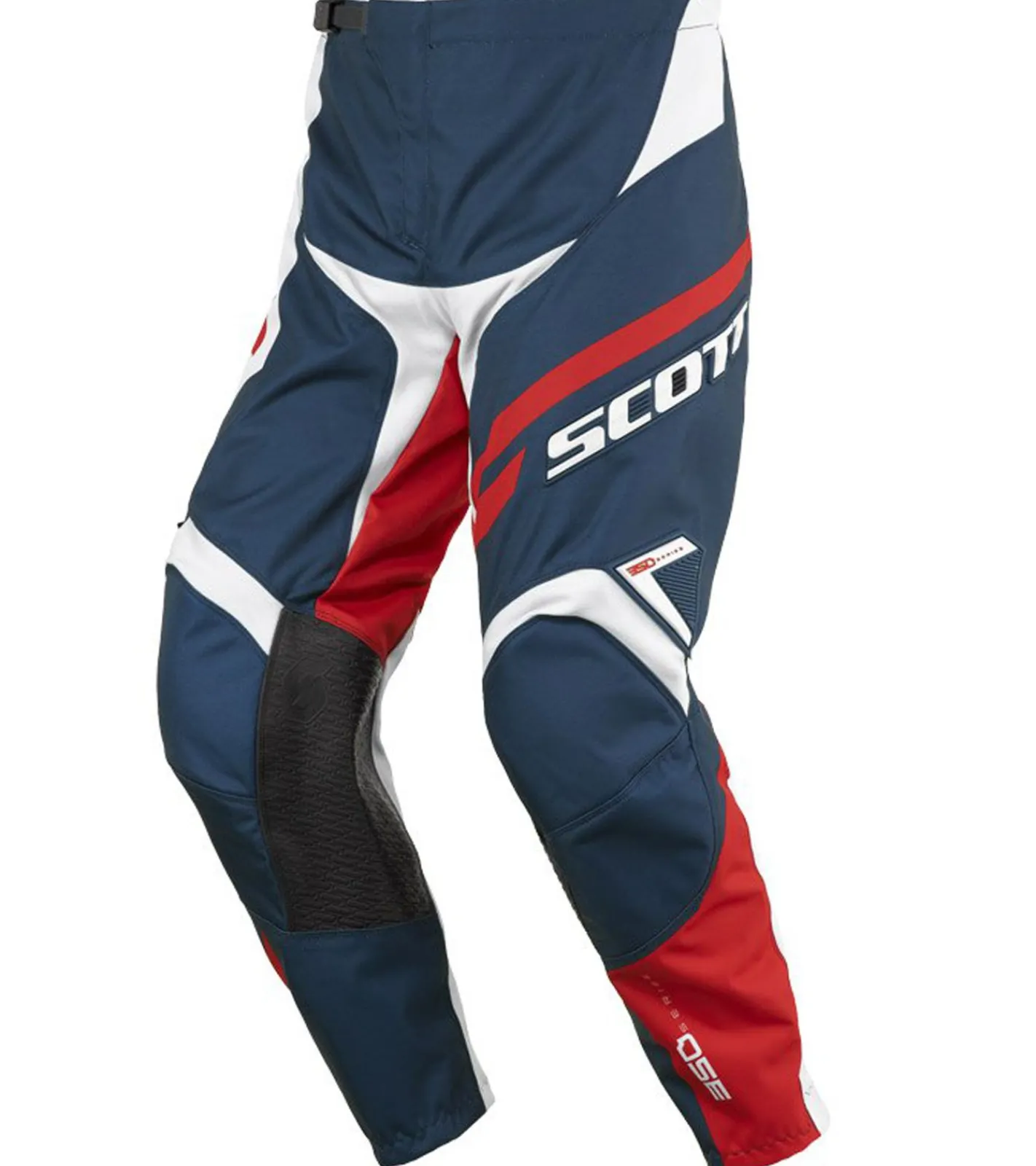 Sportunterbekleidung|Radsport*SCOTT Pant 350 Herren Moto-Cross Hose Motorsport-Kleidung mit Unterschenkel-Manschette 240919 1105 Blau/Rot/Weiß