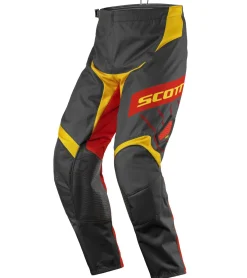 Sportunterbekleidung|Radsport*SCOTT Pant 350 Herren Moto-Cross Hose Motorsport-Kleidung mit Unterschenkel-Manschette 246911 1040 Schwarz/Orange/Gelb