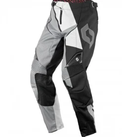 Sportunterbekleidung|Radsport*SCOTT Pant 450 Herren Moto-Cross Hose Motorsport-Kleidung mit vergrößertem Kniebereich 246914 1007 Grau/Schwarz/Weiß/Rot