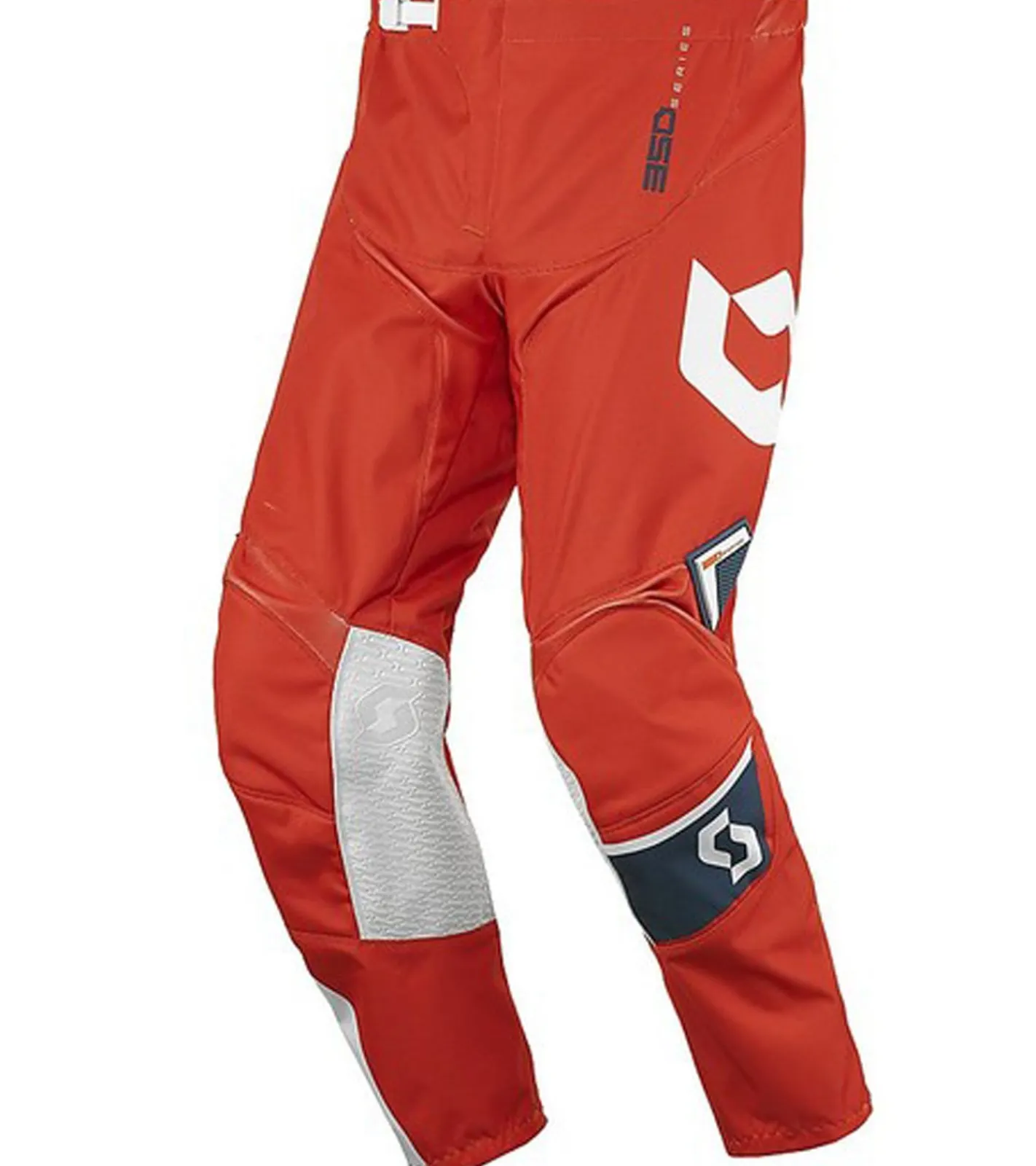 Sportunterbekleidung|Radsport*SCOTT Pant 350 Herren Moto-Cross Hose Motorsport-Kleidung mit Unterschenkel-Manschette 240917 1454 Orange/Weiß/Navy