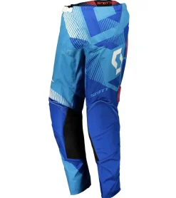 Sportunterbekleidung|Radsport*SCOTT Pant 350 Herren Moto-Cross Hose Motorsport-Kleidung mit Unterschenkel-Manschette 263432 1006 Blau/Weiß/Rot