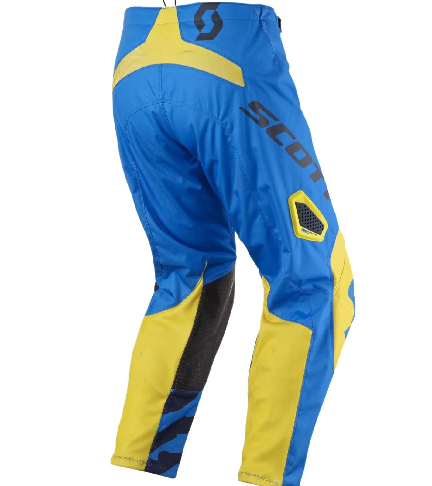 Sportunterbekleidung|Radsport*SCOTT Pant 350 Herren Moto-Cross Hose Motorsport-Kleidung mit Unterschenkel-Manschette 246912 1054 Blau/Gelb